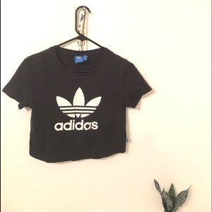 black adidas top